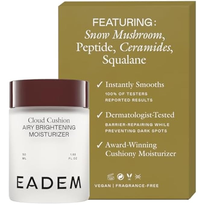 EADEM FACE MOISTURIZER CREAM, ULTRA REPAIR CREAM, SKIN BARRIER REPAIR, HYDRATING SKINCARE CLEANSER & MOISTURIZER WITH PEPTIDES & CERAMIDES, 1.69 OZ, CLOUD CUSHION - Image 1